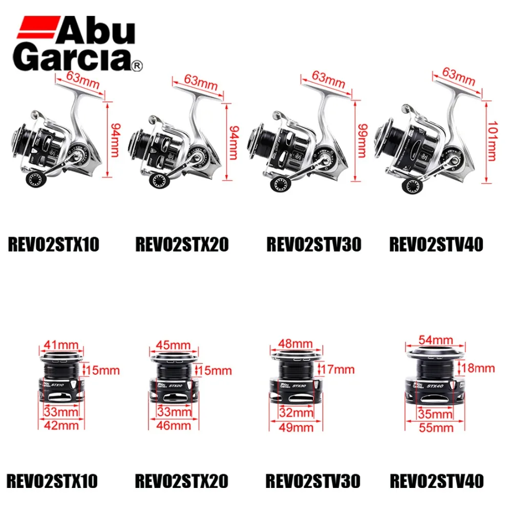 ABU GARCIA 6,2: 1 Revo STX 1000 2000 3000 4000 спиннинговая Рыболовная катушка 9+ 1BB 4,5 кг-7,7 кг свежие и соленые рыболовные снасти