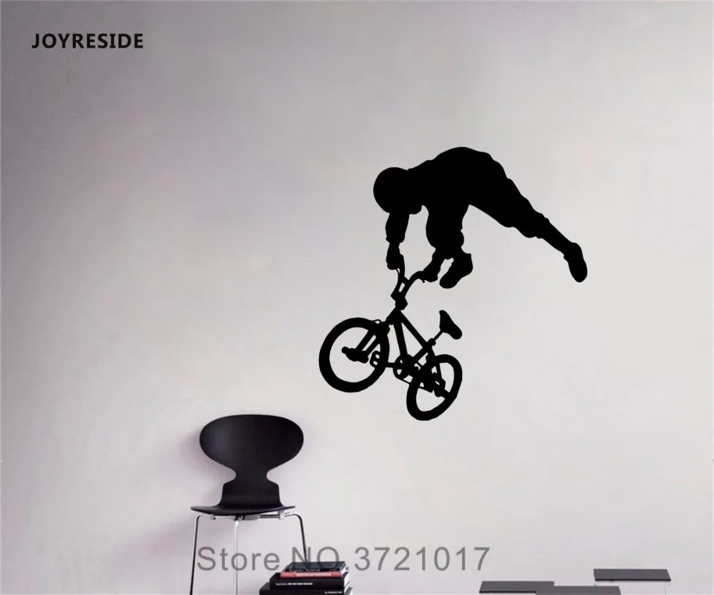 Joysebe Bmx Rider настенная Спортивная Наклейка Виниловая наклейка декор Детская