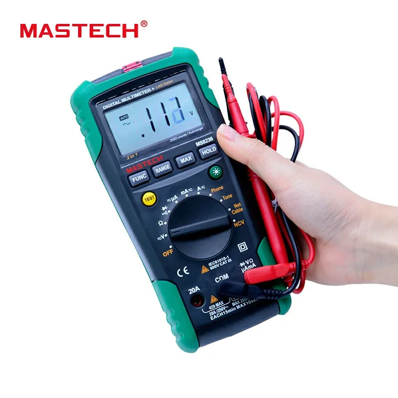 Цифровой Мультиметр MASTECH ms8237 тестер кабелей Netwoek сетчатый кабель трекер тона