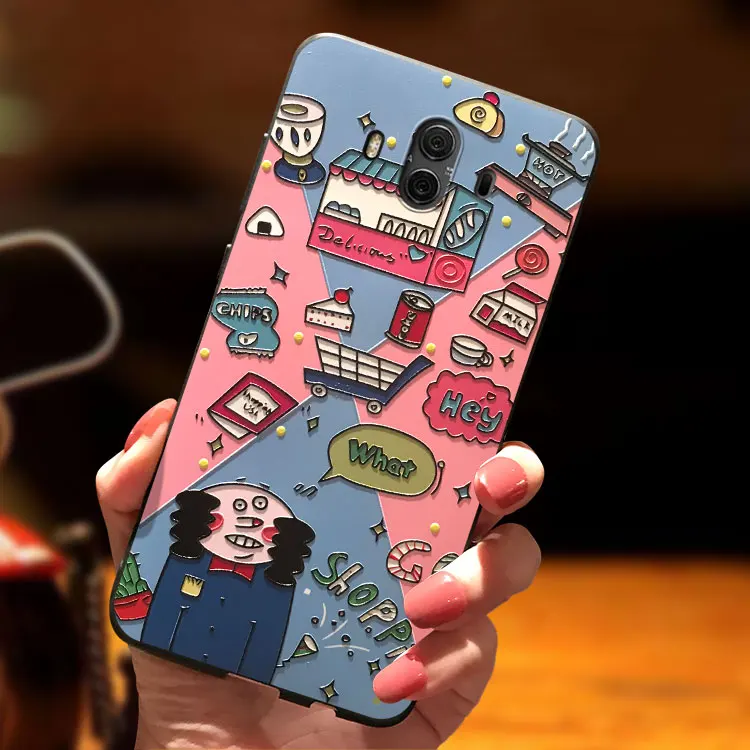 

3D Relief Case For Huawei Mate 20 Lite 10 P30 P8 P9 P10 P20 Pro Y6 2017 Fundas For Honor 8X 10 6A 7A Pro 9 Lite TPU Emboss Cover