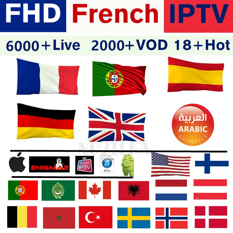 

French IPTV Belgium IPTV Subscription Arabic IPTV Dutch Swedish German IPTV Support Android m3u enigma2 6000+Live and Vod