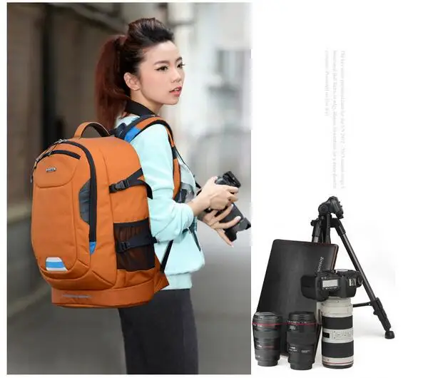 Купить SY08 ORANGE Профессиональный Водонепроницаемый открытый сумка рюкзак DSLR SLR Камера сумка черный для Nikon Canon sony Pentax Fuji