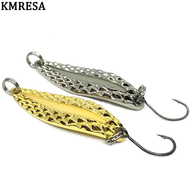 

1PCS DD Metal Spinner Spoon Fishing Lure Luminous Hard Bait Sequin Noise Paillette Hard Bait Treble Hook Pesca Fishing Tackle