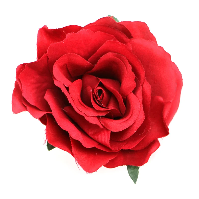 Флокированная ткань красная роза цветок заколка для волос шпилька DIY головной убор аксессуары для волос для свадьбы невесты - Цвет: C