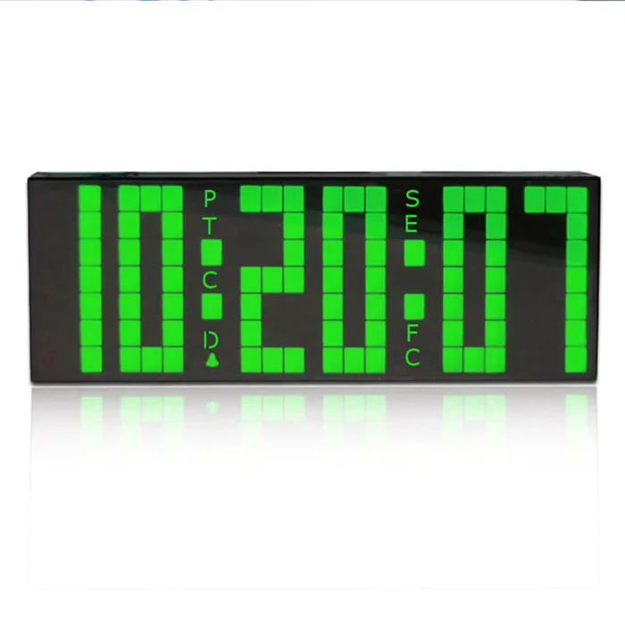 KOSDA, будильник, дистанционное управление, цифровые часы, система будильника, умные часы, метеостанция, календарь, температурный дисплей, светодиодный, настенные часы - Цвет: Green