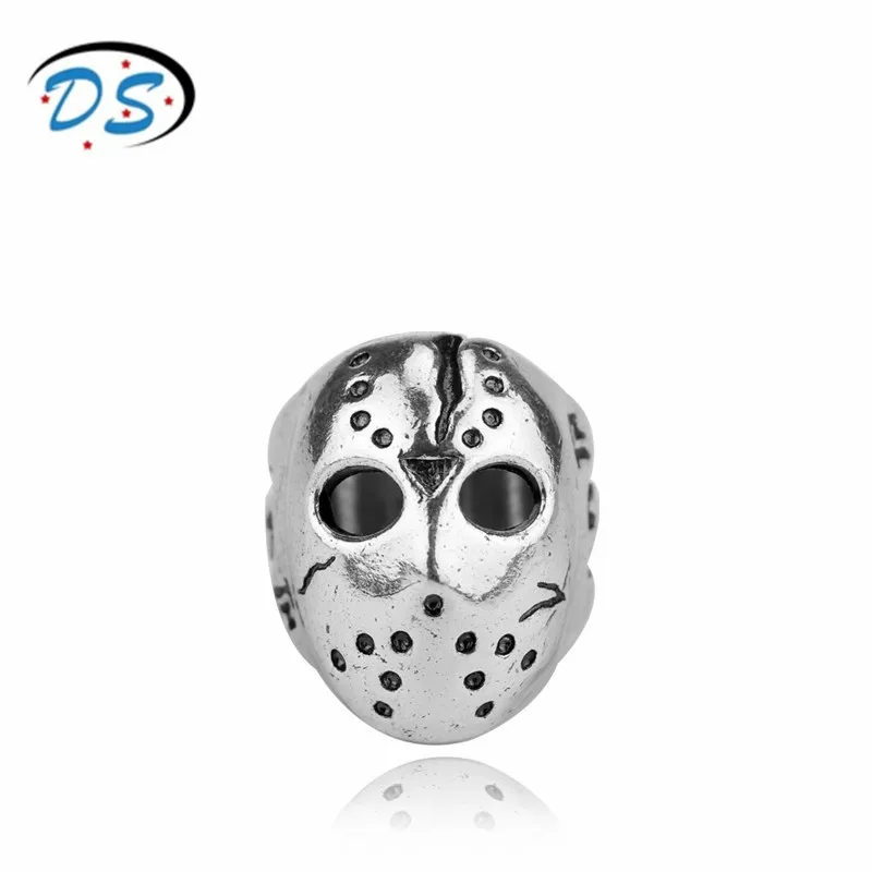 

Friday The 13th Ring Hockey Killer Jason Mask Rings for Men Boys Cosplay Jewelry Horror Film Finer Ring