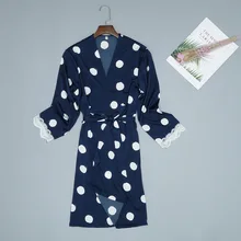 Женский летний халат темно-синего цвета, халат юката, женское кимоно из вискозы, банный халат, ночная рубашка, пижамы, пижамы, женская пижама