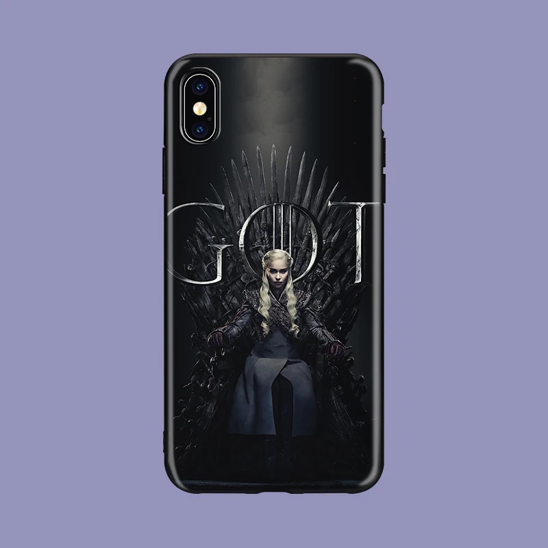 Черный мягкий чехол для телефона DRACARYS Game Thrones daeneris Dragon для iPhone 8 7 6 6S Plus X XS MAX 5 5S SE XR Jon Snow - Цвет: 633