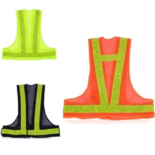 Сигнальный светоотражающий Предупреждение жилет Комбинезоны Светоотражающие и днем, и Ночью СВЕТОДИОДНЫЙ Светильник мигающий защитные жилеты цикл напольного движения DFZ032