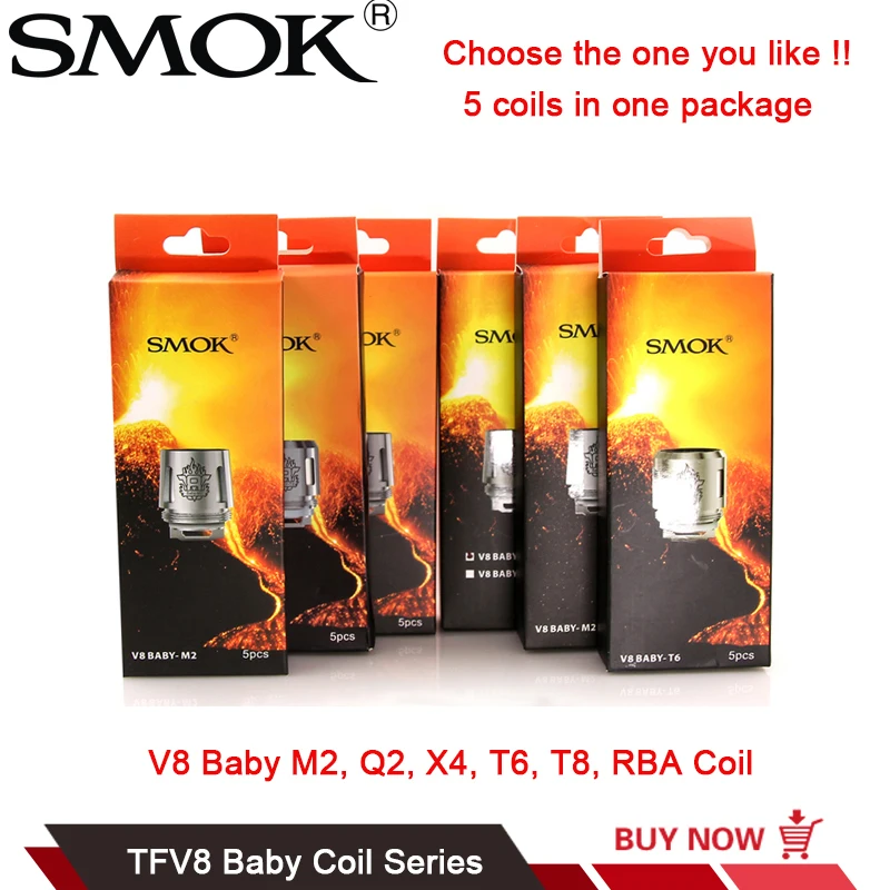 SMOK TFV8 детский Q2 катушка 0.4ом 0.6ом V8 детский M2 X4 T6 T8 T12 сетчатый сердечник для TFV8 детский зверь Танк Большой ребенок сопротивление