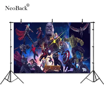 

Thin Vinyl Avengers Super Hero Thanos Captain America Spiderman Planet Custom Photo Studio Backdrop Background