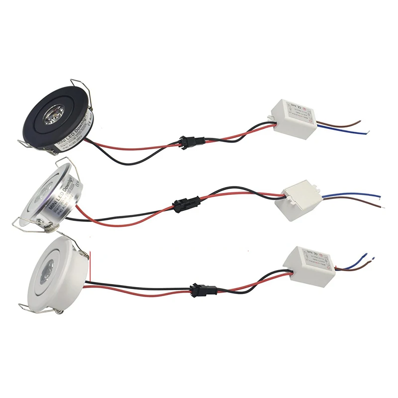 

3W Recessed Mini LED downlight cob dimmable 110V 220V Jewelry Display Ceiling Recessed Cabinet Spot Lamp Silver/Black/White