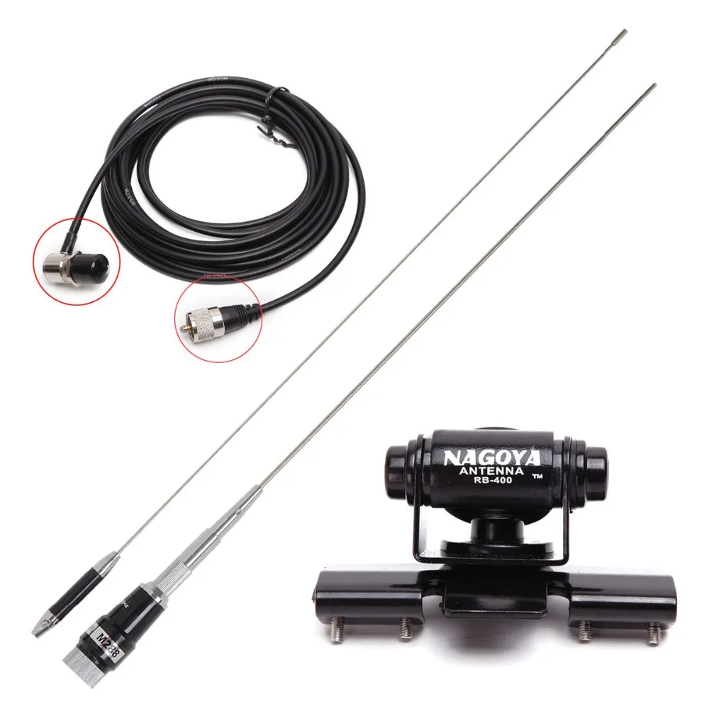 NAGOYA M288 UHF/VHF Dual Band антенна+ клип горе Kit RB-400+ 5 м кабель для QYT KT-8900 KT-980 TYT портативное автомобильное радио