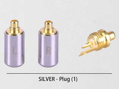 2 шт./1 пара энтузиастов Jack L/R MMCX черные/Серебристые наушники контактный разъем для Shure ED5 SE535 Позолоченный разъем - Цвет: Silver - Plug(1)