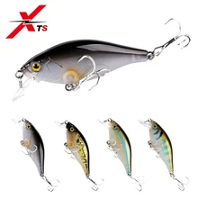 XTS Fishing Lure Hard Sinking Minnow Wobblers 55mm 6.5g ABS Plastic Bait 4 Colors Long Casting Fishing Swimbait Jerkbait 7501 wlure 11cm 21 5g 4 hooks minnow twitch hard bait heavy sinking long casting walk the dog epoxy coating fishing lure m717
