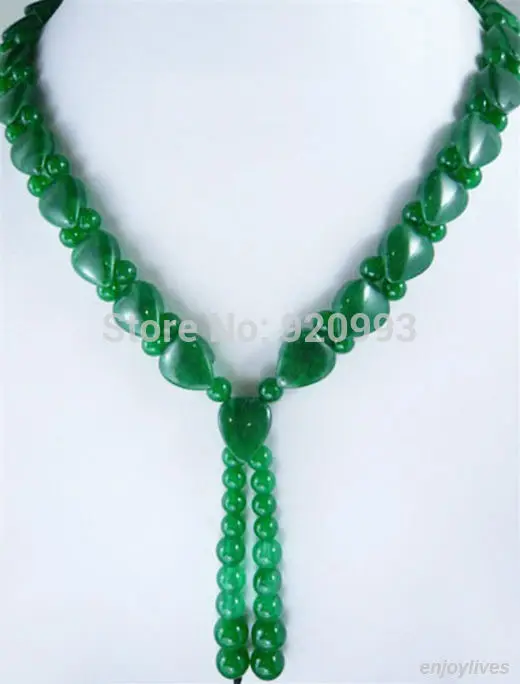 

Wholesale&FREE P&P***Emerald Green Jade Heart Snake White Gold Plated Clasp Pendant Necklace
