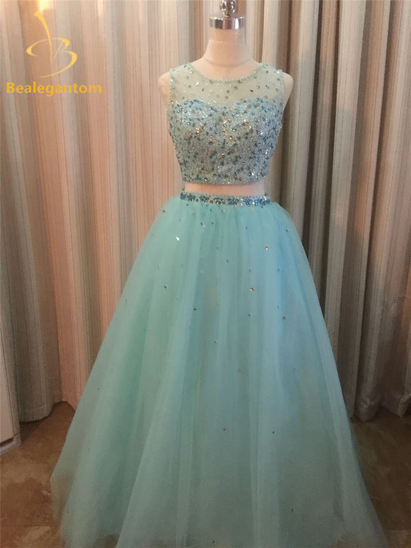 2018 Nova Duas peças Elegantes Vestidos Quinceanera vestido de Baile