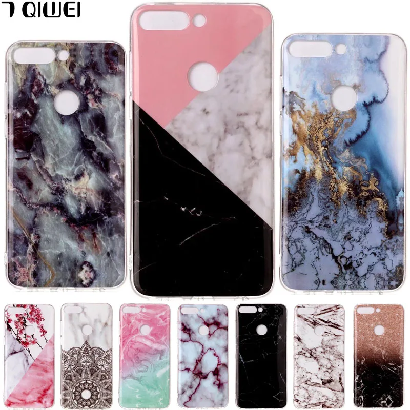 

5.99'' For Huawei Honor 7C Pro Case Silicone Granite Marble Soft TPU Cover For Huawei Honor 7C Pro Case 7 C Pro 7CProLND-L29