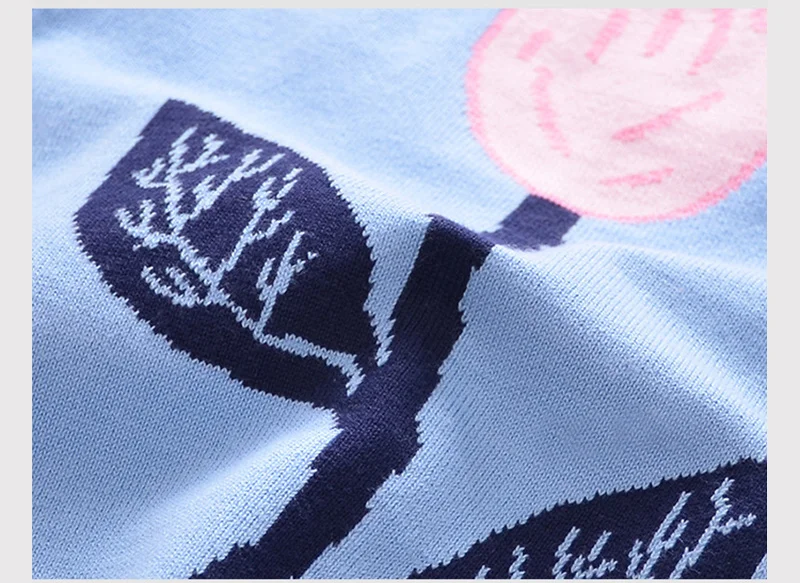 Flower Girls Sweater Cotton Crew-Neck Pullover Sweater Kids Autumn Coat Pattern Sweater For Toddler Girls 2-6T Girls Clothing (9)