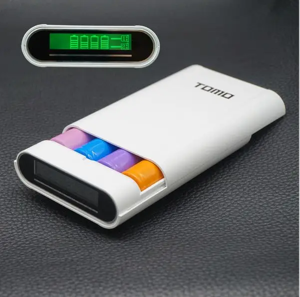 TOMO multi function power bank 18650 battery case 2A output 18650 charger DIY high capacity display powerbank for pad cellphone