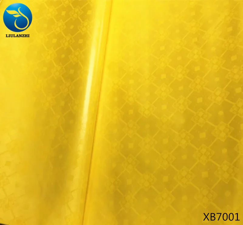 

LIULANZHI 10yards bazin riche getzner fabric cotton yellow fabric african riche fabric latest nigerian fabric for clothing XB70