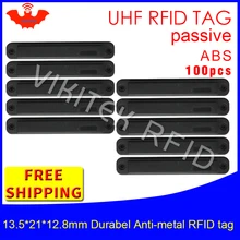UHF RFID металлическая бирка 915 м 868 МГц H3 13,5*21*12,8 мм 100 шт. Прочный ABS Материал стеллаж для выставки товаров смарт-карты пассивные RFID теги