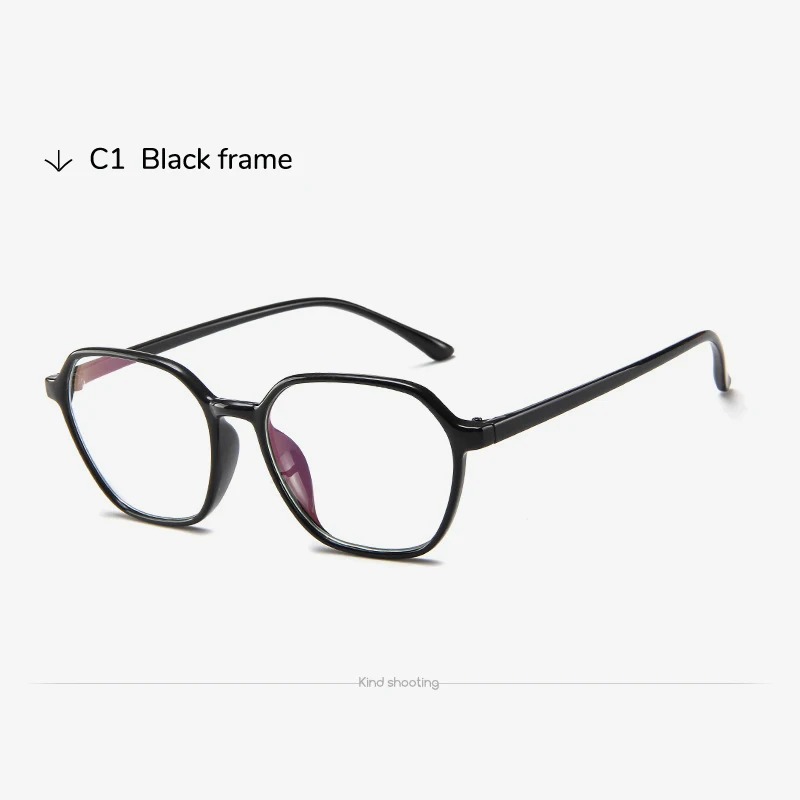 Toketorism дизайнерские полигональные очки, оправа с прозрачными линзами, женские оптические аксессуары 9042 - Цвет оправы: Black