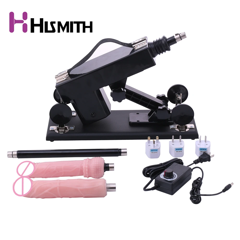 HISMITH Automatic Sex Machine with 2 dildos 6 cm Retractable Masturbation Machine Gun For Women And Men Sex Toys Intimate Goods HISMITH Automatic Sex Machine with 2 dildos 6 cm Retractable Masturbation Machine Gun For Women And Men Sex Toys Intimate Goods