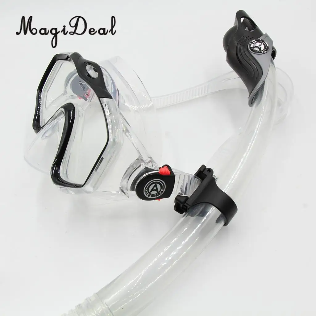 MagiDeal 2x Silicone Snorkel Mask Keeper Holder + 1x Plastic Diving Breathing Tube Clasp Clip Retainer