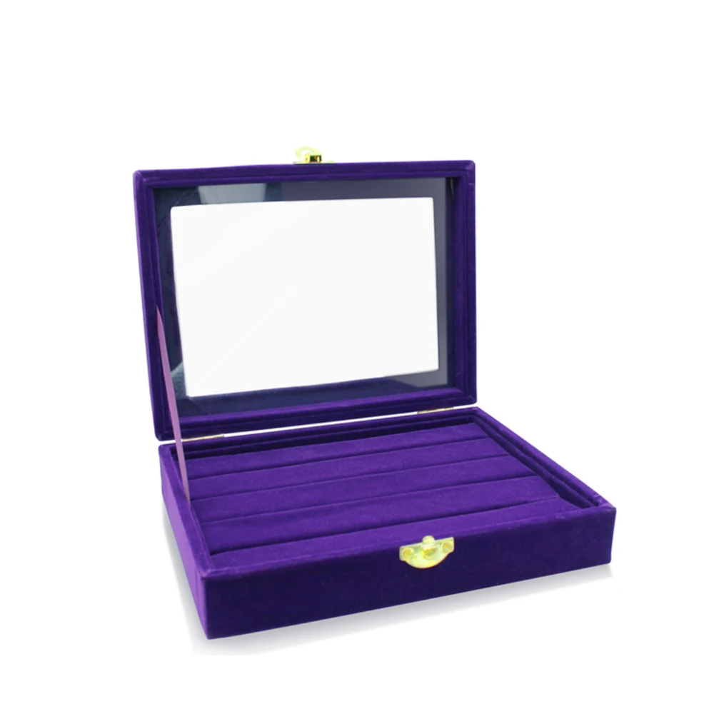

KAKANY Original Charm Ring Transparent Purple Display Box Jewelry Protection Gift Fashion Simple Simple Display Box Factory