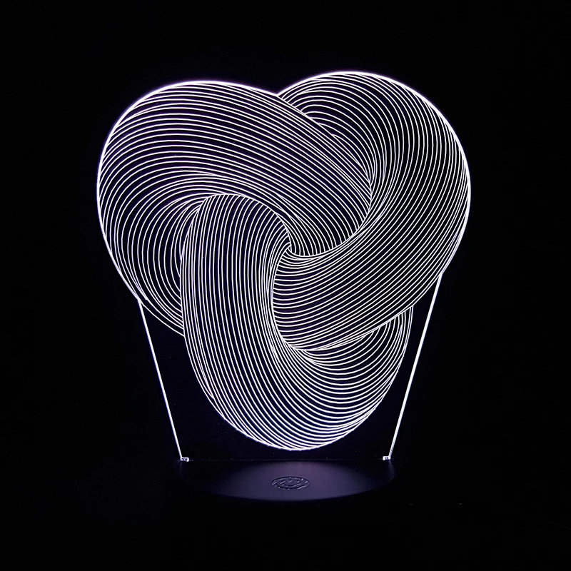 

USB Novelty Gift Dimmable 3D Table Lamp Led Night Light Twist knot Lampara as Home Decor BedRoom Abajur Touch Switch Desk Light
