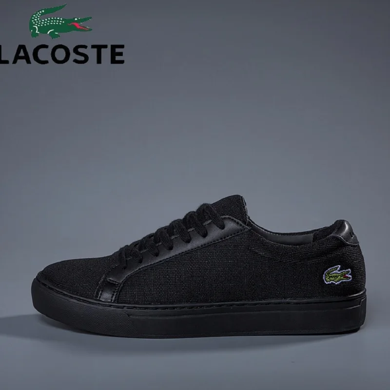 Lacoste Classics Men's Athletic Skateboarding Shoes Black Tennis Walking Shoes Men Breathable Mesh Basketball Sports Sneakers