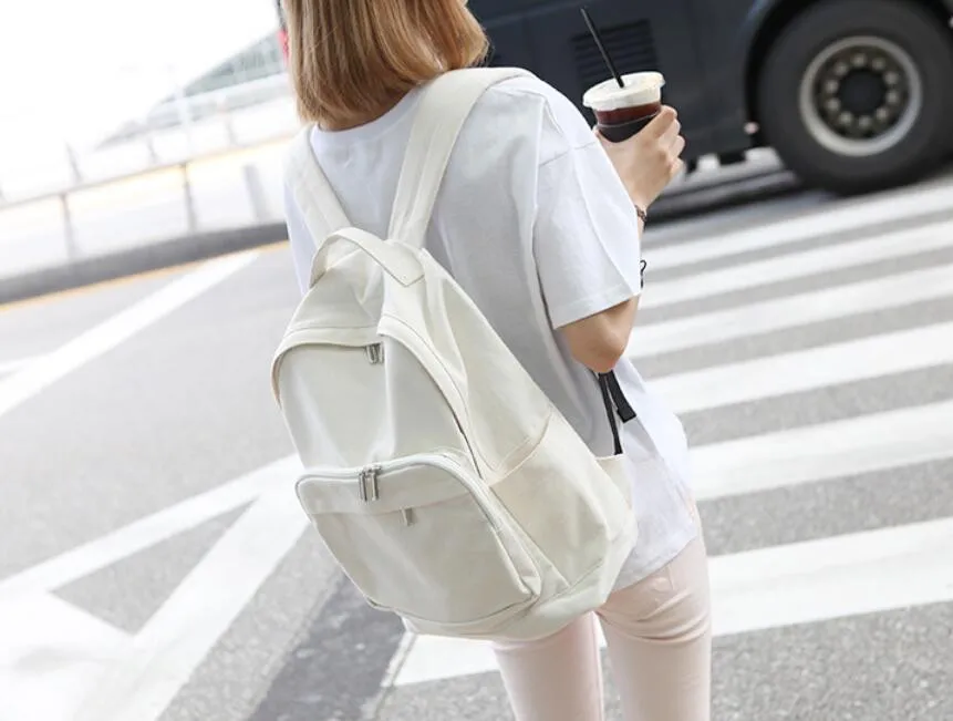 Anawisare, женские парусиновые рюкзаки, белые школьные сумки для девочек-подростков, повседневный рюкзак, сумки на плечо, большие дорожные сумки Wm8952