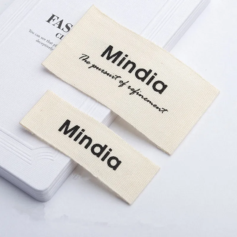 100 cotton fabric printed soft clothing main label for garments and