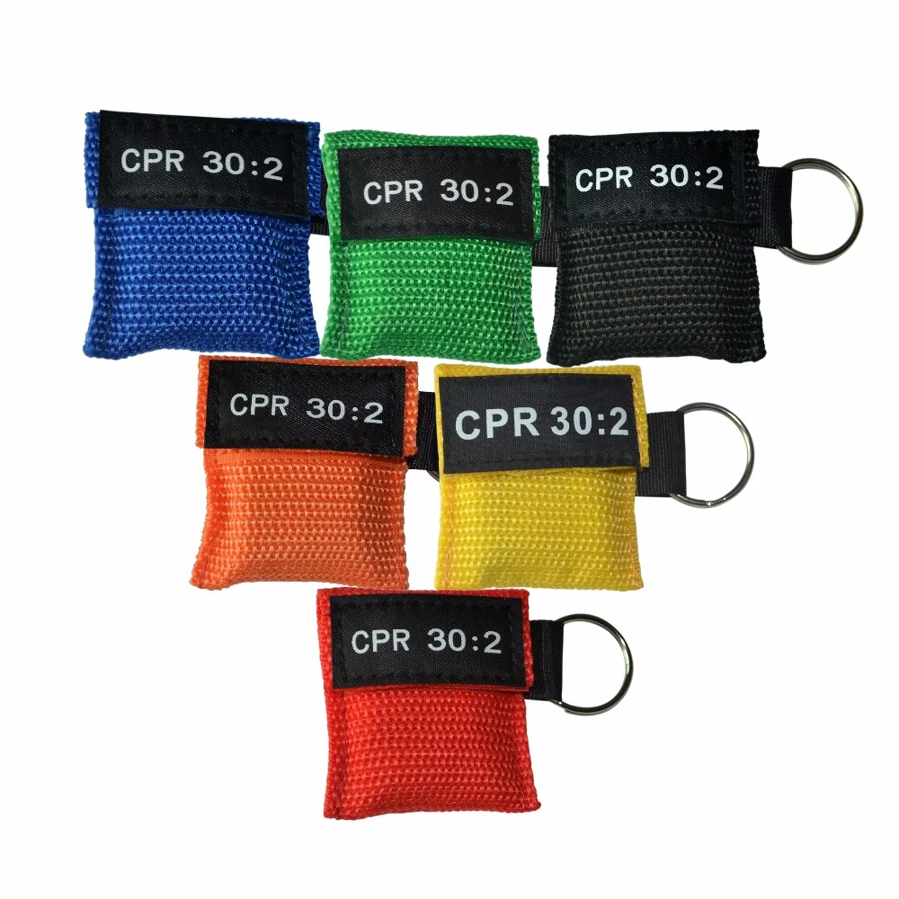 

150Pcs/Pack CPR Mask Face Shield CPR 30:2 Emergency Portable Keychain With One-way Valve First Aid Rescue Kit Health Care Tool