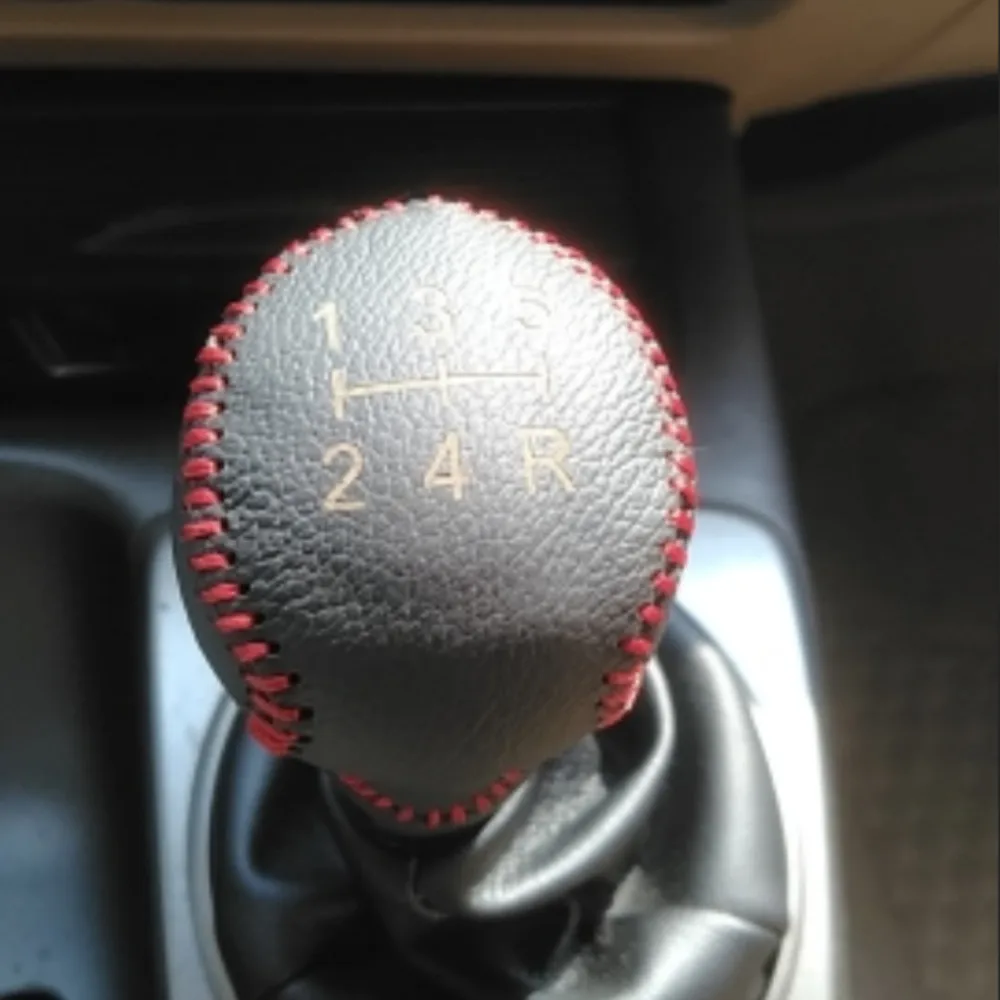 Для Honda Civic 2004 2005 2006 2007 2008 2009 из натуральной кожи чехол Ручное шитье ручной Шестерни черный рукоятки рычага КПП
