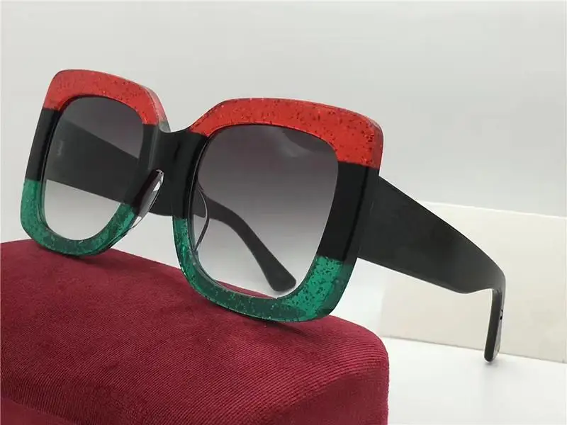 0083 Модные солнцезащитные очки Роскошные женские брендовые дизайнерские 0083 S квадратный Летний стиль полная оправа высокое качество УФ Защита смешанные цвета - Цвет линз: Красный