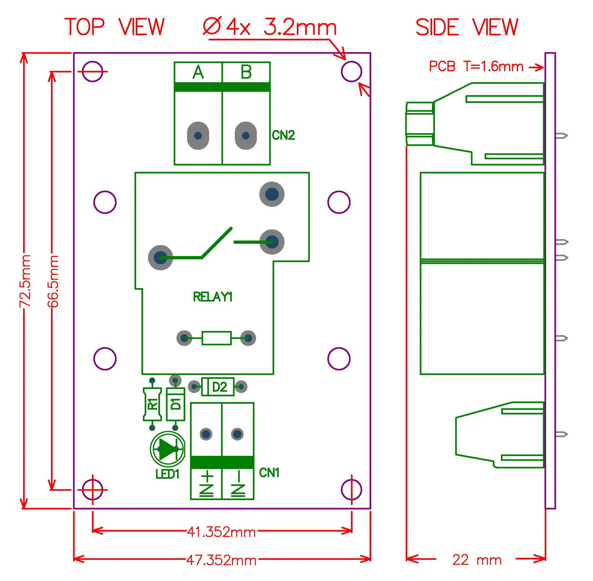 CZH-Labs 12 V пассивный SPST-NO 30Amp модуль реле питания