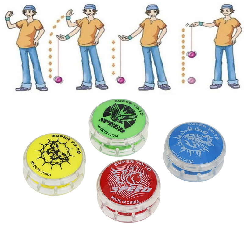 1 шт. Пластик Портативный красочные магический йойо мяч надувные игрушки для детей, легко носить с собой игрушка Йо-Йо вечерние мальчик классический смешной yoyo мяч надувные игрушки подарок