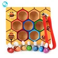 Деревянные игрушки Logwood, детские игрушки DIY, Мультяшные фрукты, животные, нанизанные резьбы, деревянные бусины, игрушки Monterssori, Обучающие для детей