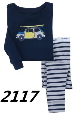 Низкой цене хлопок мальчиков и девочек Повседневное Рождественская Пижама детская одежда для сна детские ночь носит Детские пижамы SG P24 - Цвет: color at picture