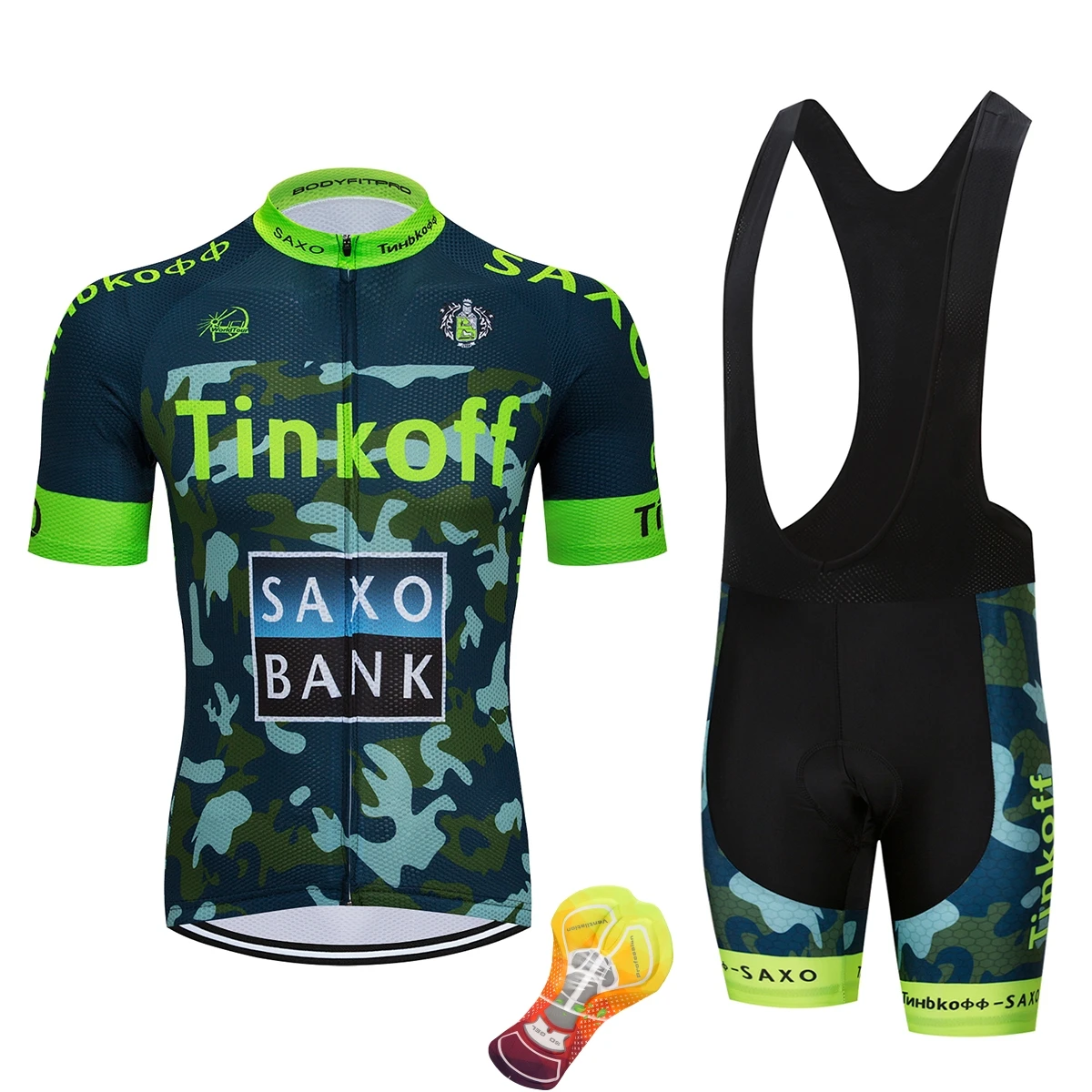 Men's Fluorescent green Tinkoff Summer Cycling Jersey Short Sleeve Bicycle Jerseys MTB Maillot Ciclismo Road Cycling Clothing