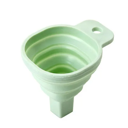 ERMAKOVA Складная воронка силиконовая Складная воронка для бутылки с водой Воронка Складная кухонная Воронка для жидкого порошка - Цвет: Green