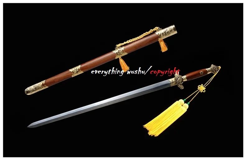 Peony Tai Chi Swords Kung Fu Straight Swords Taiji Jian Long Quan