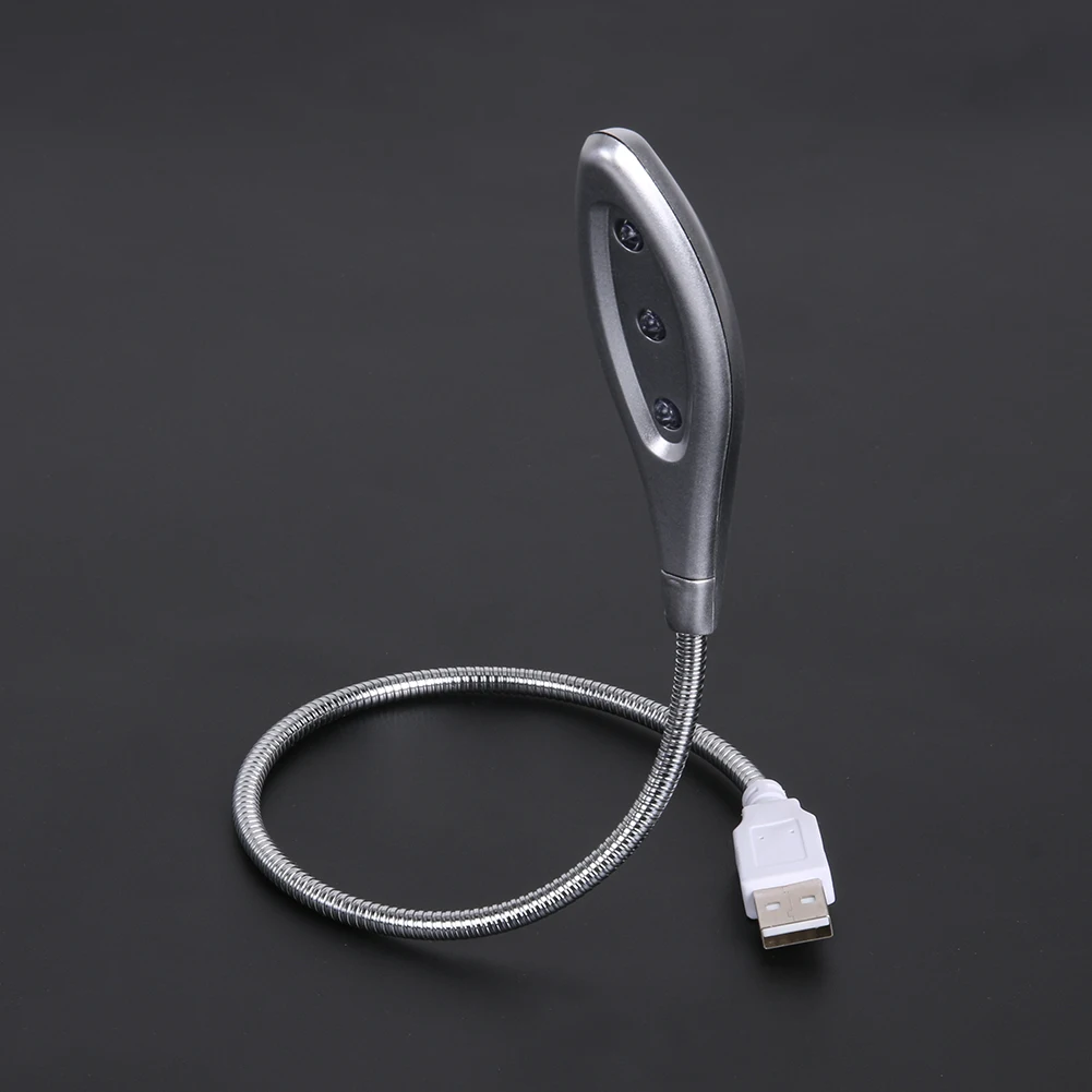 USB лампа для чтения книг с 3 светодиодный свет гибкий металлический s-образный USB гаджет для Тетрадь ноутбук ПК компьютер