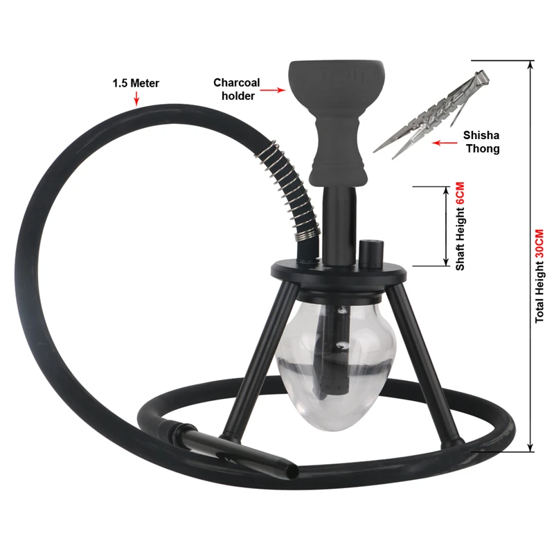 2019 Alu Shisha оптовая продажа мини кальянный паук шланг высшего качества алюминиевый