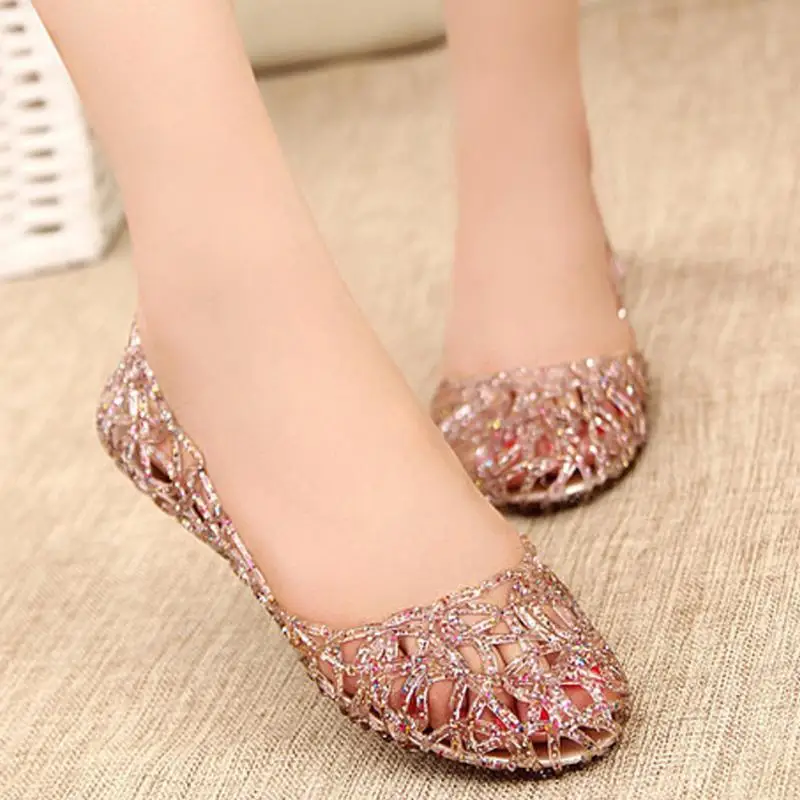 

Women's Sandals 2018 Fashion Lady Girl Sandals Summer Women Casual Jelly Shoes Sandals Hollow Out Mesh Flats 23-25cm