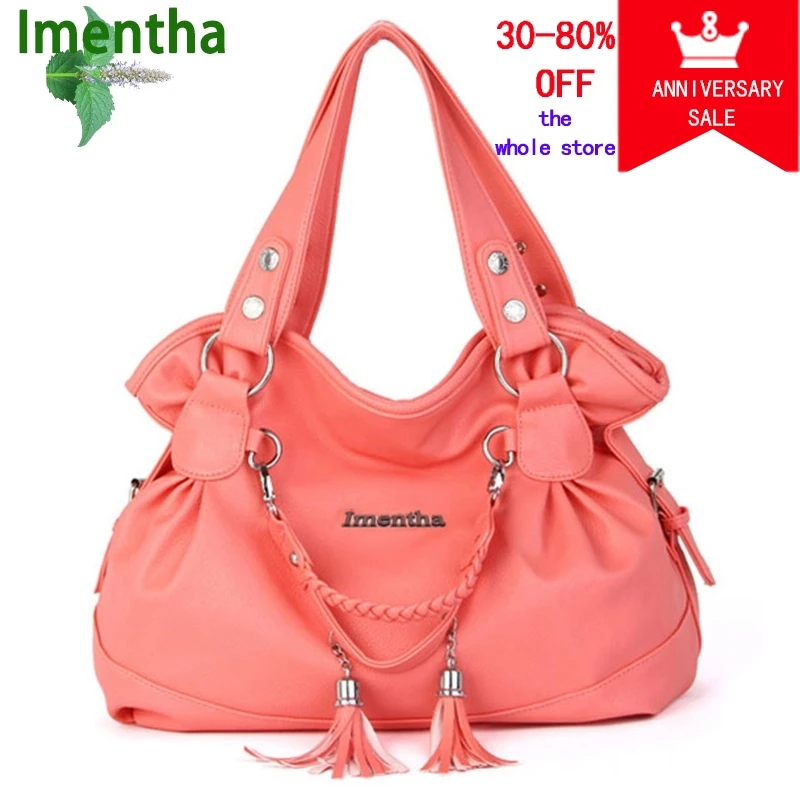 

2017 New Fashion red pink women leather handbags women's bag shoulder bags Casual Tote Top-Handle Bags