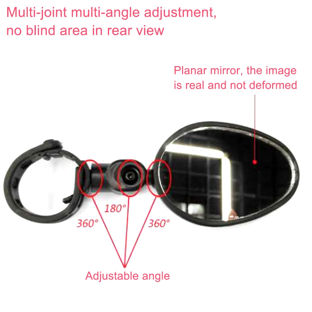 Гибкая 360 градусов Велосипедный спорт вращающееся приспособление Регулируемый Велоспорт широкий формат безопасный зеркало заднего вида велосипед