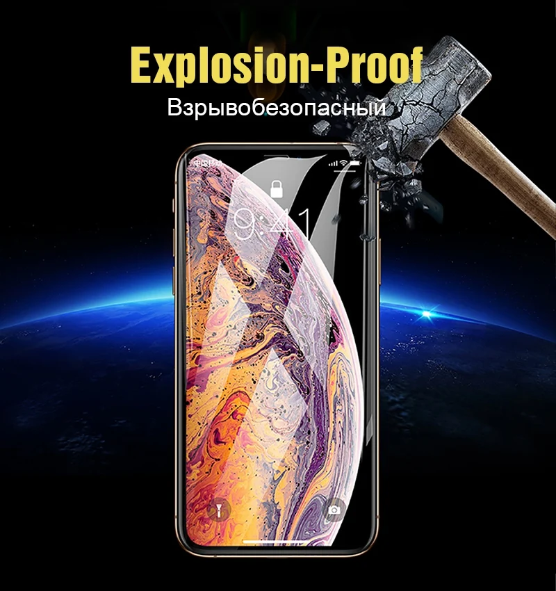 6D Protective Glass On the For iPhone 7 6 XS MAX Screen Protector Full Cover Curved Tempered Glass For iPhone 6 s XR X 10 8 Plus (4)